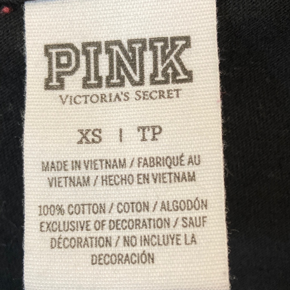 PINK Victoria's Secret Black Hoodie with Rainbow Pocket - Picture 2 of 8
